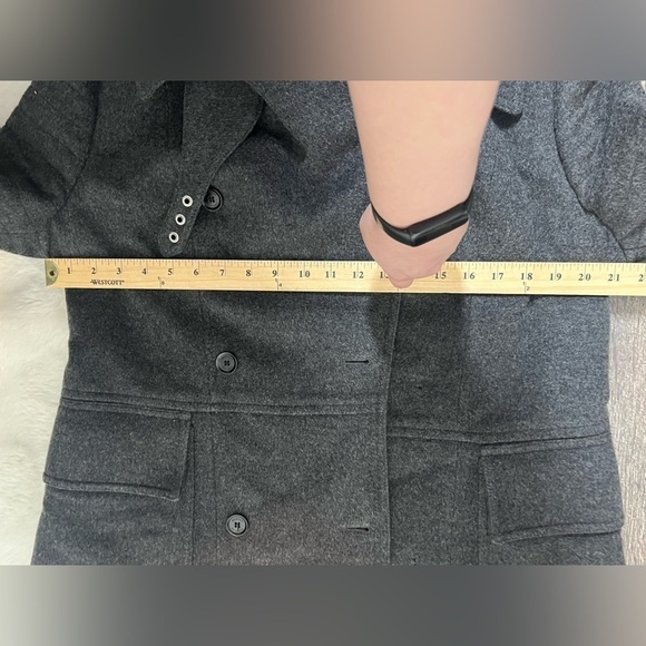 Belstaff Fayer Cashmere Blend Double Breasted Convertible Peacoat Coat 48 Gray - Picture 8 of 16
